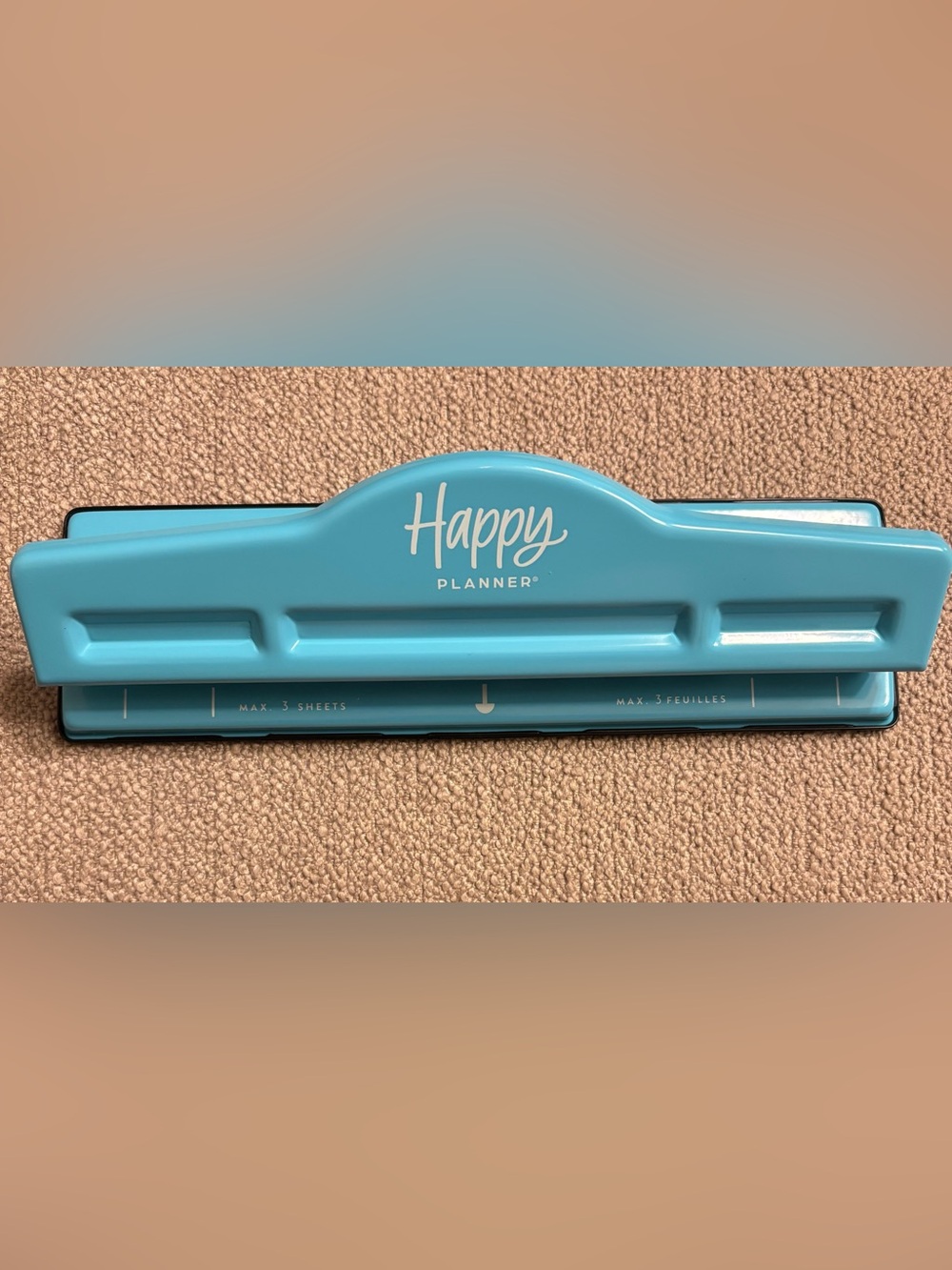 Happy Planner Bright Turquoise Hole Punch Tool.